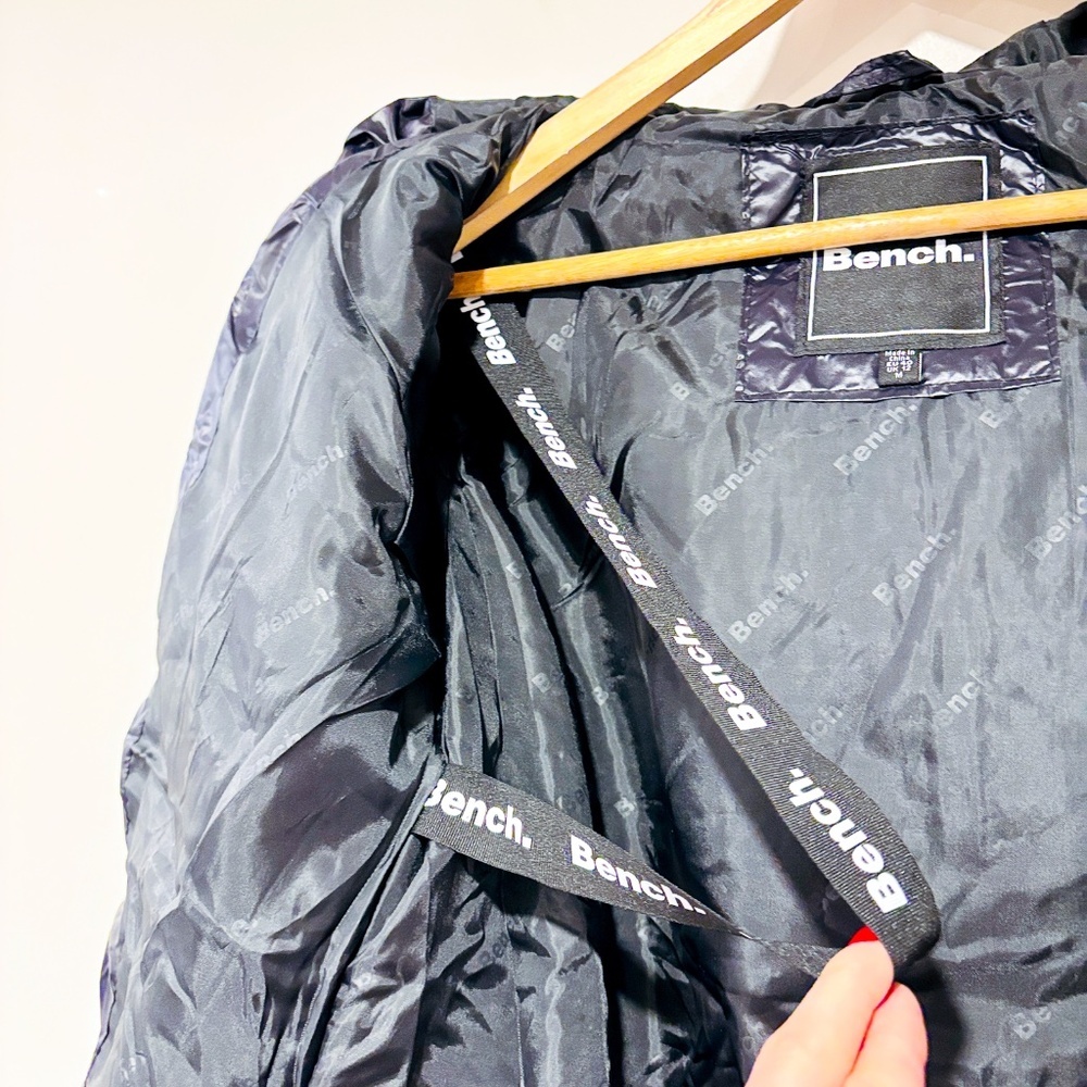 BENCH Kara Black Shinny Puffer Coat - Picture 11 of 14